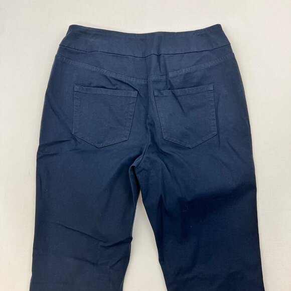Soft Surroundings Pull On Slim Dress Pants Navy Womens Size Small Pockets - Picture 6 of 9
